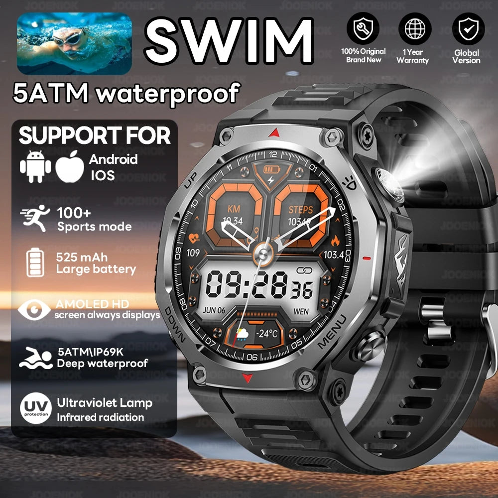 New For Huawei T-Rex 3 GPS Smart Watch 10ATM Waterproof 525mAh Battery Bluetooth Call Flashlight Military Sports Smartwatch Men