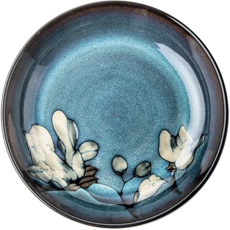 Chinese-style ceramic deep plate household salad plate disc personality plate creative old-fashioned hand-painted tableware - KIMLUD