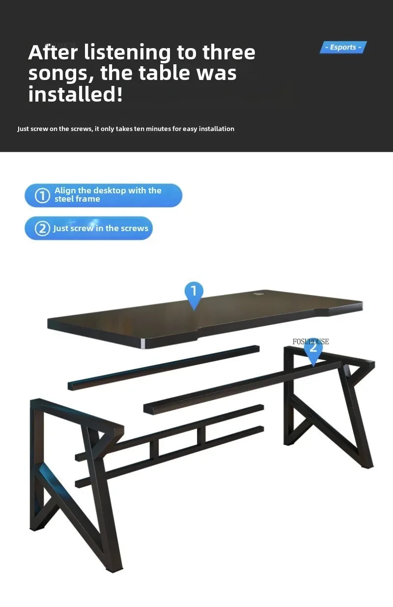 L-Shaped Double Computer Desk Home Office — Black | KIMLUD