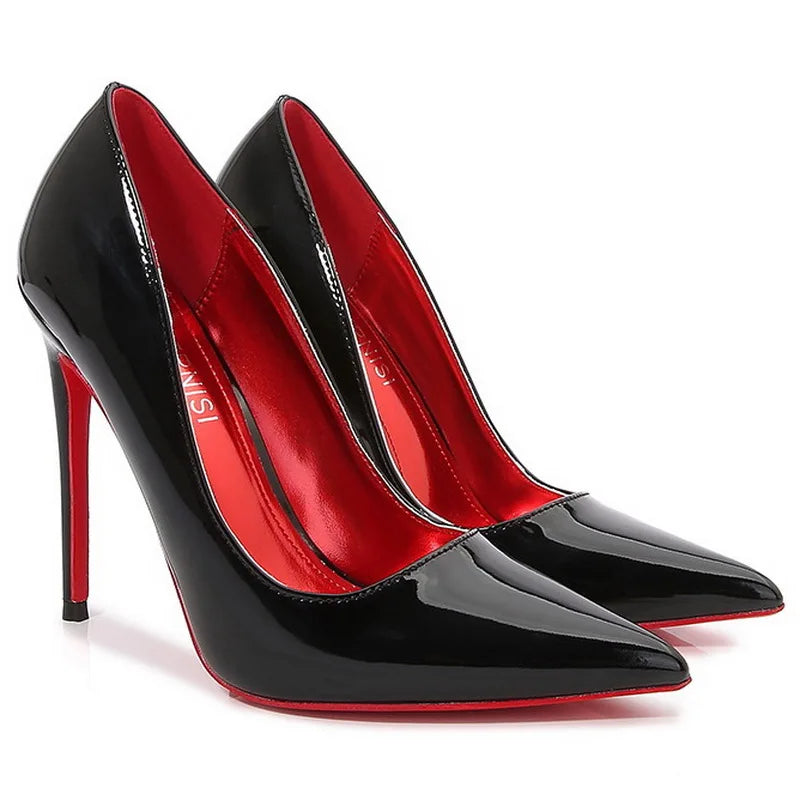 Women Pointed Toe High Thin Heel Shoes Outdoor Office Sweet Single Shoes Nightclub Party Banquet Wedding Host Model Heeled Pumps