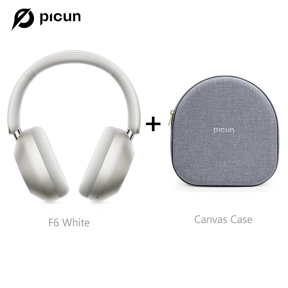 KIMLUD, Picun F6 Active Noise Cancelling Bluetooth Headset Hi-Res ANC Head Tracking 3D Audio Wireless Headphones APP Control Low Latency, KIMLUD Womens Clothes
