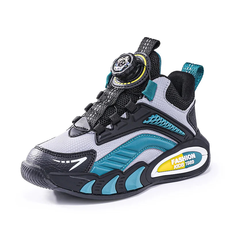 PU Leather Sneakers Breathable Unisex Everyday Comfort — Black | KIMLUD