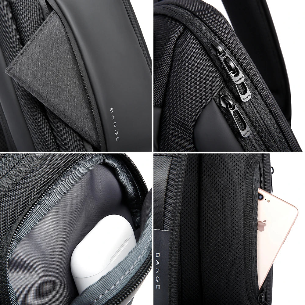 KIMLUD, BANGE Brand Design Oxford Trendy Waterproof Materials Men Chest Bag with Large Capacity Fashion Multi-Pockets Slim bag for male, KIMLUD Womens Clothes