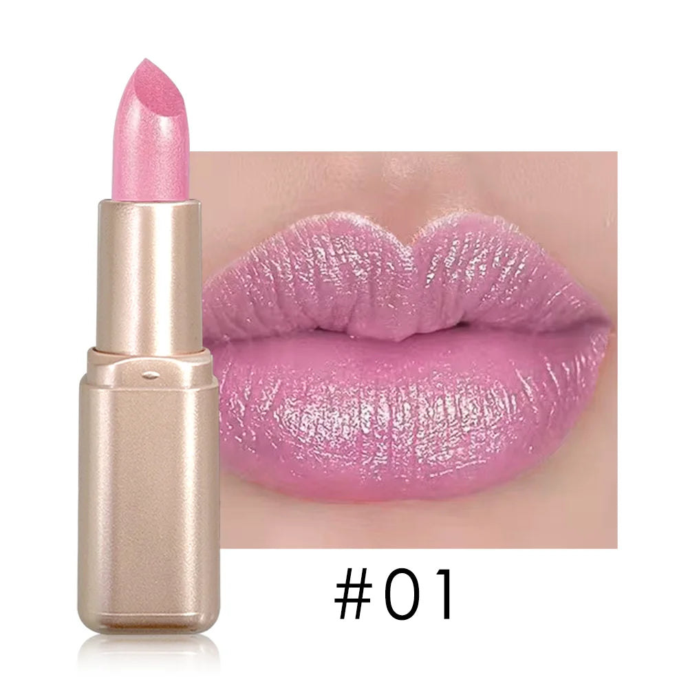 Lipstick – Long-Wear Waterproof – Lip Color – Pearlescent Pink | KIMLUD