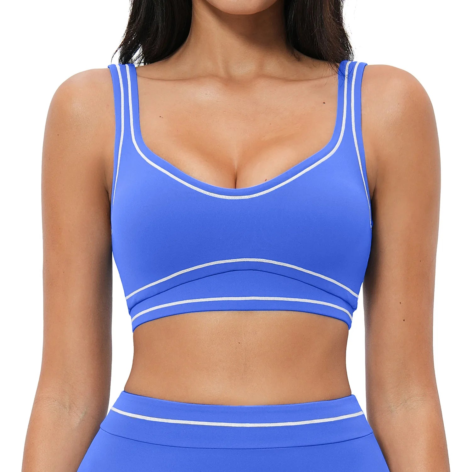 Breathable Yoga Sports Bra Color-Contrast — Multicolor | KIMLUD