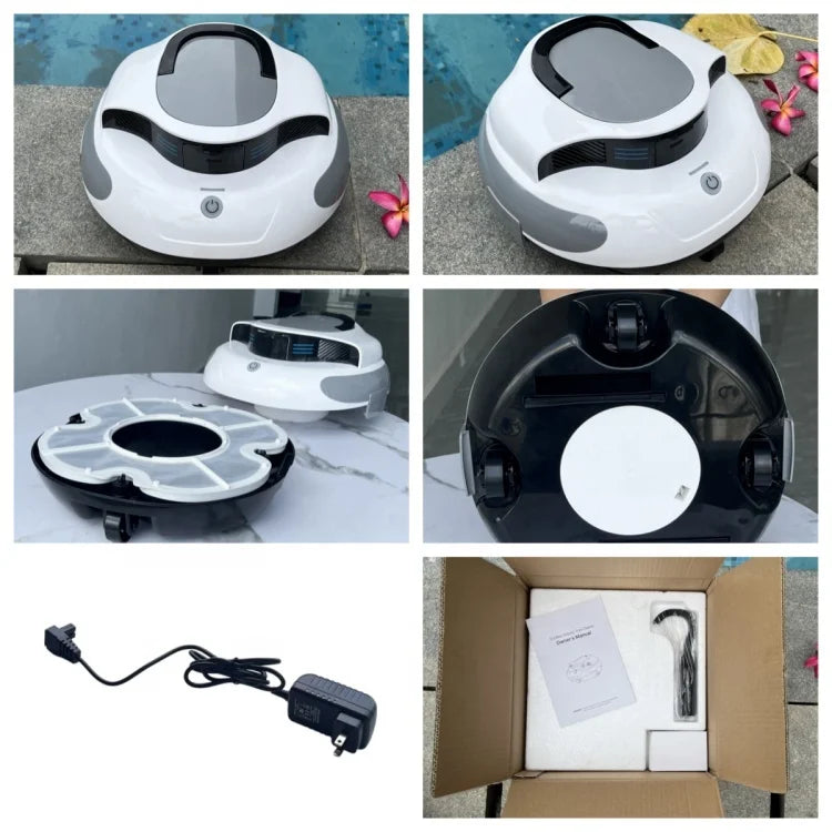 2024 Cordless Robot Pool Vacuum Automatic Robotic Suction Swimming Pool Cleaner for in Ground Pool up to 1000 Sq.Ft (120 Mins)