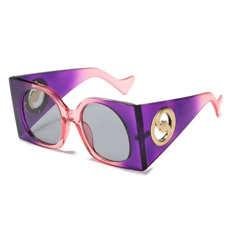 Polycarbonate Square Sunglasses — Green Amber | KIMLUD