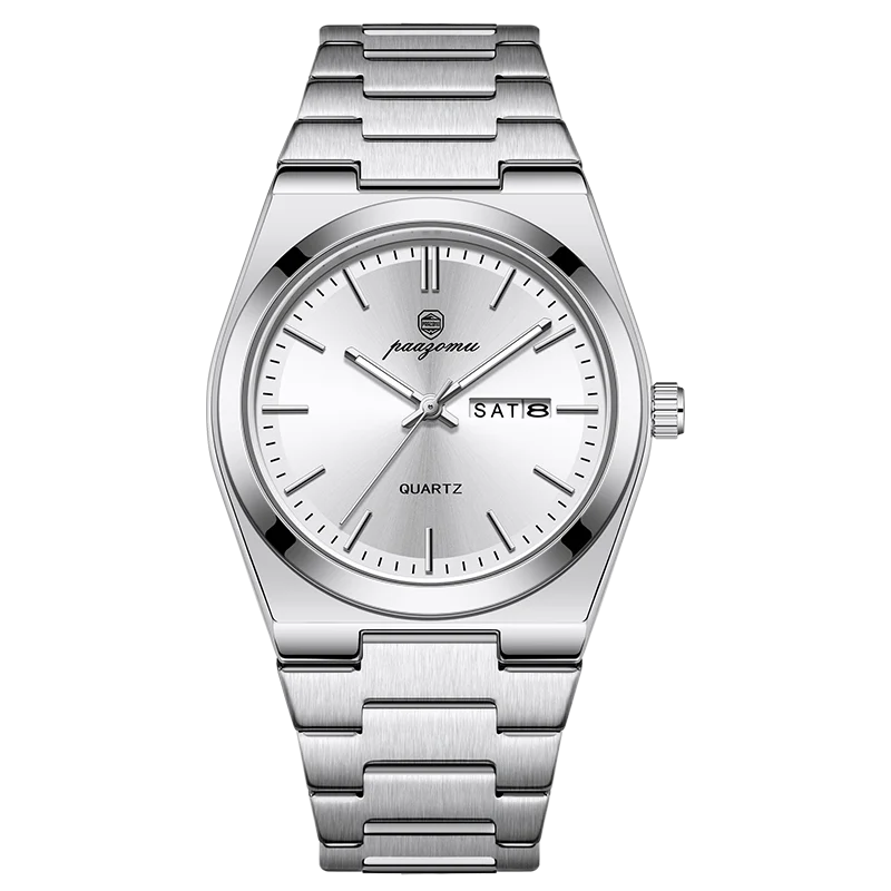 Stainless Steel Watch Luminous Date — Teal | KIMLUD