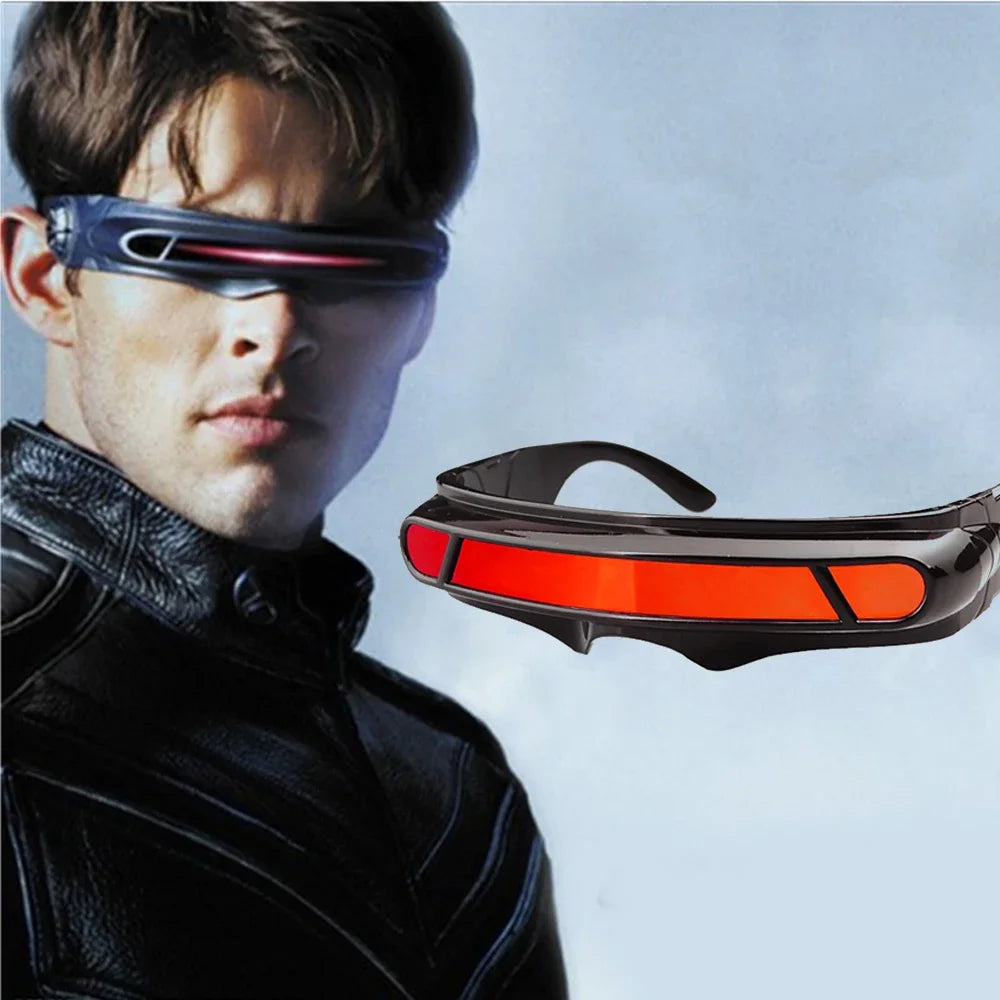 Memory Material Shield Sunglasses XMan Cosplay — Red | KIMLUD