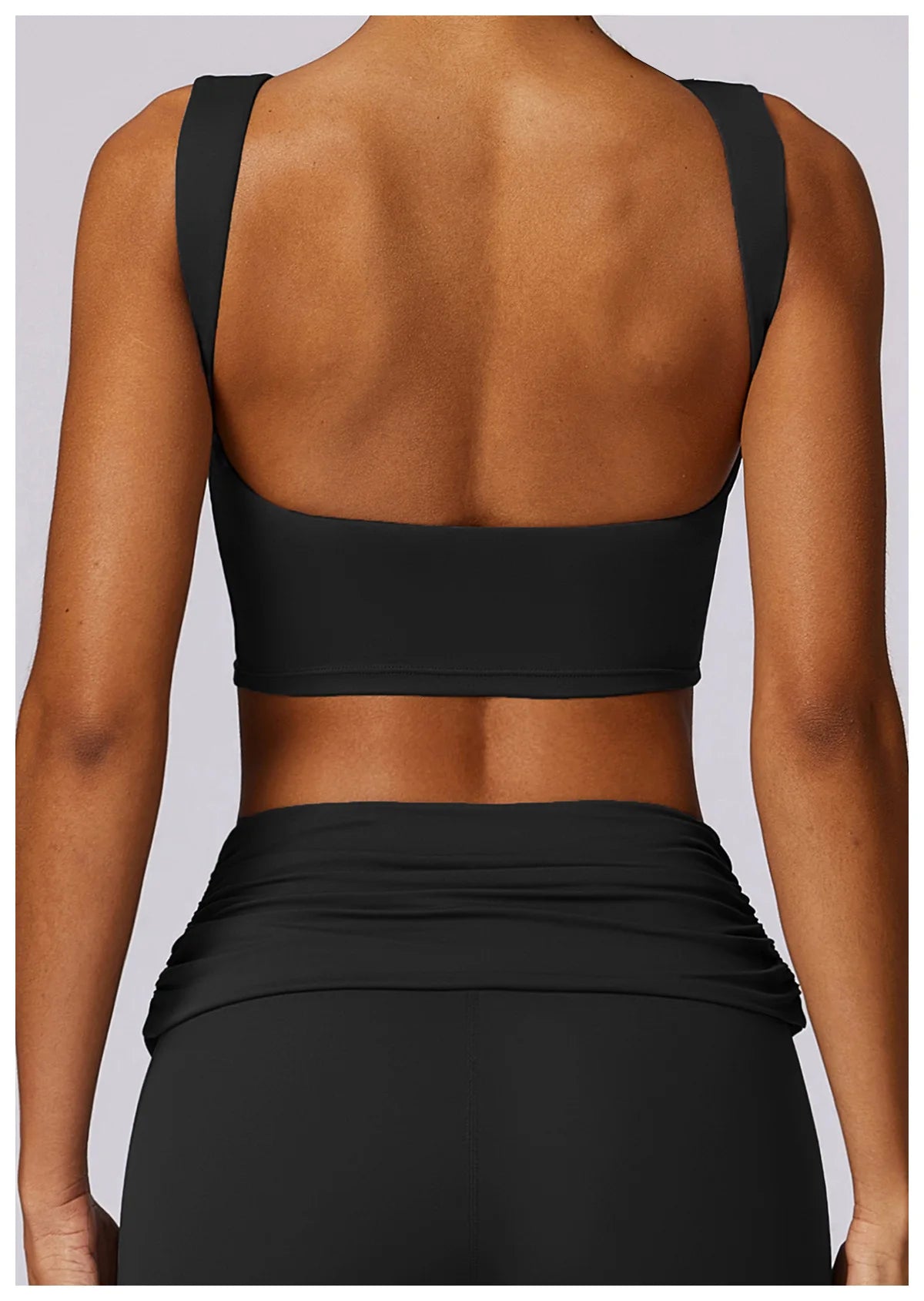 Nylon-Spandex Sports Bra Backless Push Up — Slate Blue | KIMLUD
