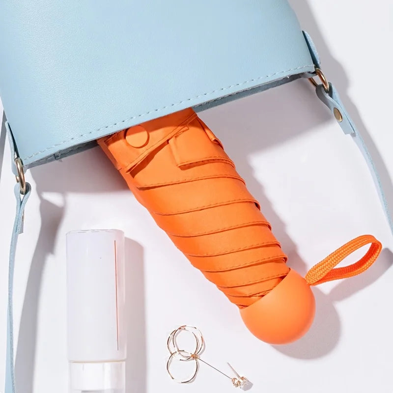 KIMLUD, Compact Travel Mini Umbrella Uv Protection Capsule Umbrella 5 Fold Ultra Lightweight Sunshade Umbrellas Protable Manual, KIMLUD Womens Clothes