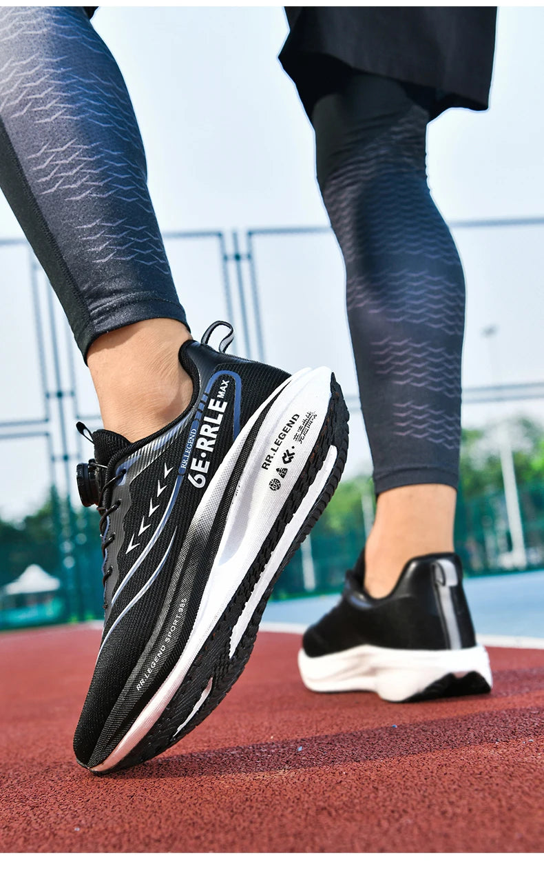 Carbon Plate Running Shoes Air Cushion Double-Layer Mesh Upper Lightweight Breathable — Teal | KIMLUD
