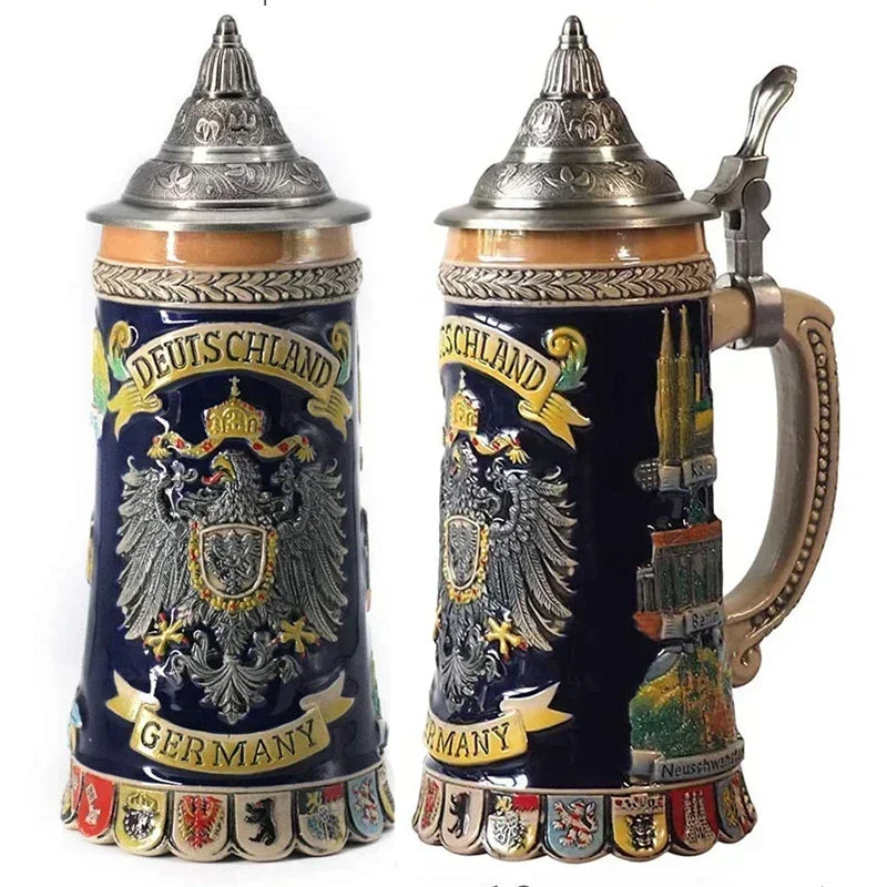 German Beer Stein Tankard Mug 600ml — Oktoberfest & Father's Day Gift | KIMLUD
