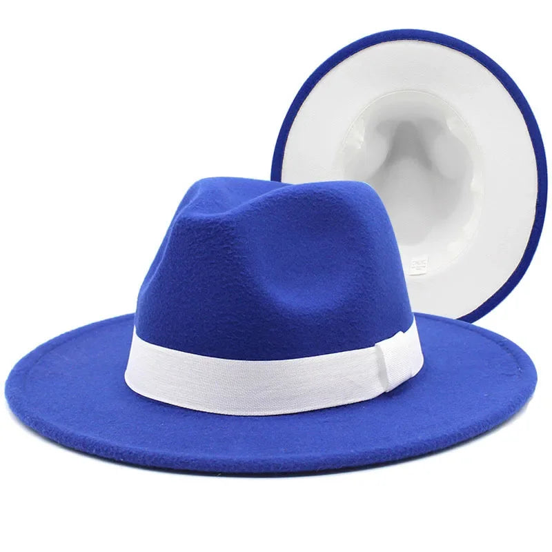 Fedora Hat – Double Sided – Polyester – Black And White | KIMLUD