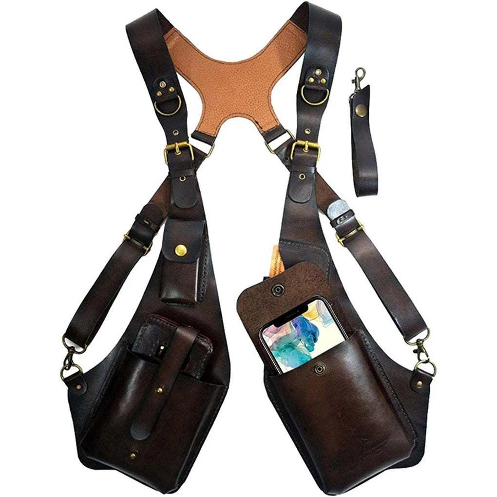 Polyester Satchel Bag Anti-Theft Dual-Shoulder — Black | KIMLUD