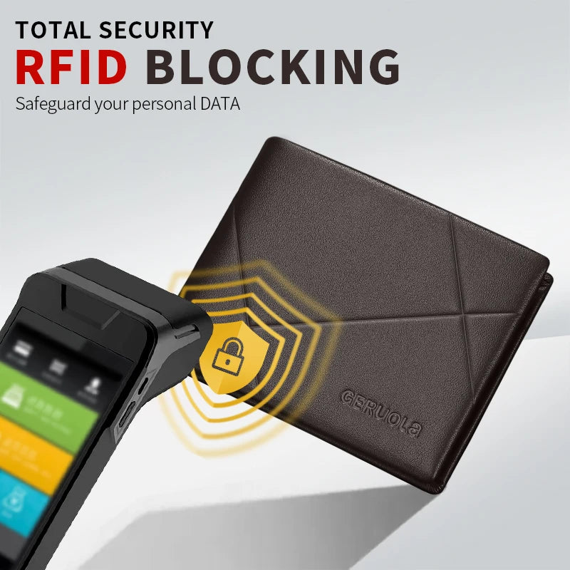Men's Wallet – RFID Protection – Genuine Leather | KIMLUD