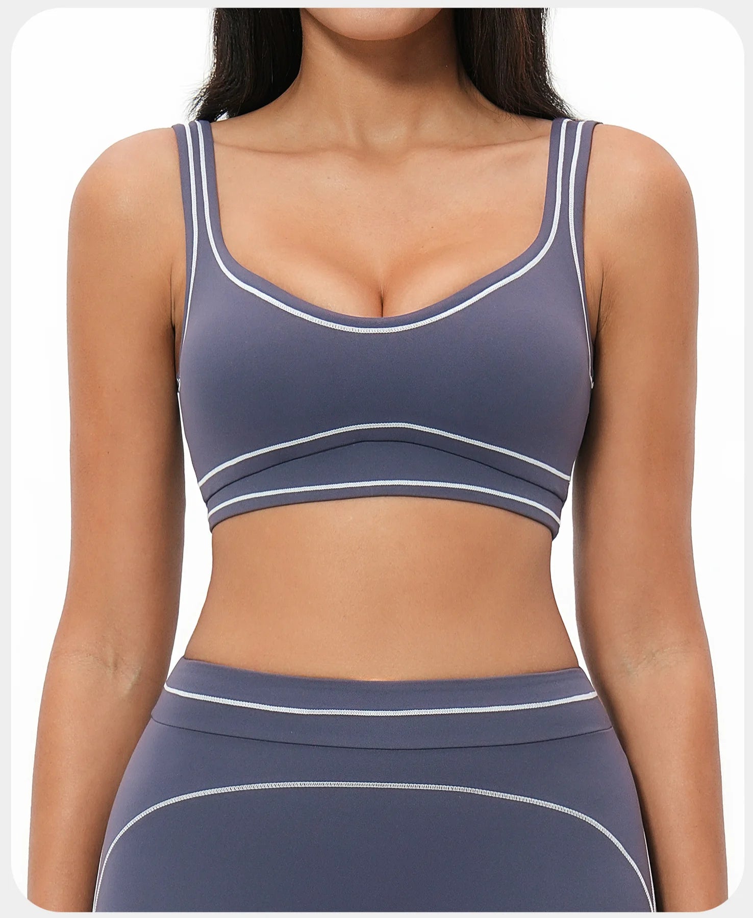 Breathable Yoga Sports Bra Color-Contrast — Multicolor | KIMLUD