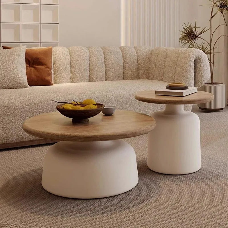 Nordic Wood Coffee Table With Storage — Natural Oak | KIMLUD