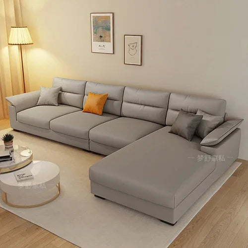 Nordic Waterproof Lounger Sofa Modern Minimalist — Ivory | KIMLUD