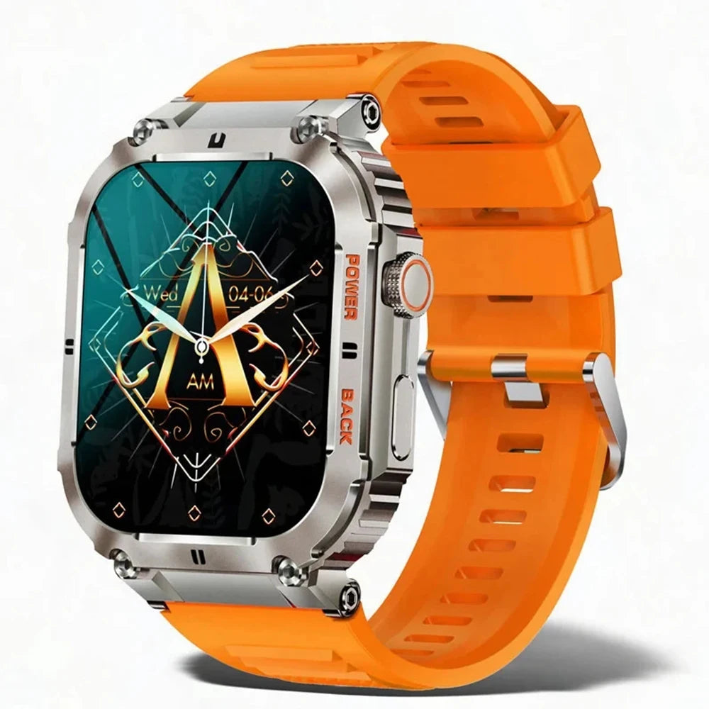 2024 Smart Watch Men's New Bluetooth Call 1.96-inch IPS Square Screen Full View Full Day Heart Rate Detection Sports Smart Watch