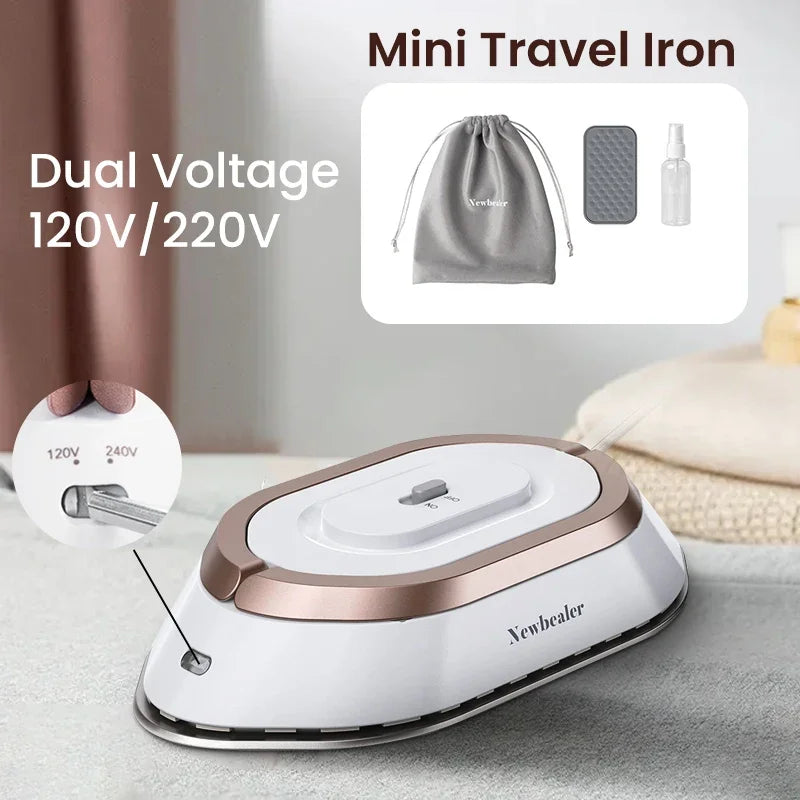 KIMLUD, Handheld Mini Electric Dry Iron 120V/220V Dual-voltage 30S Heat Non-steam Garment Irons for Clothes Portable Lightweight Travel, KIMLUD Womens Clothes