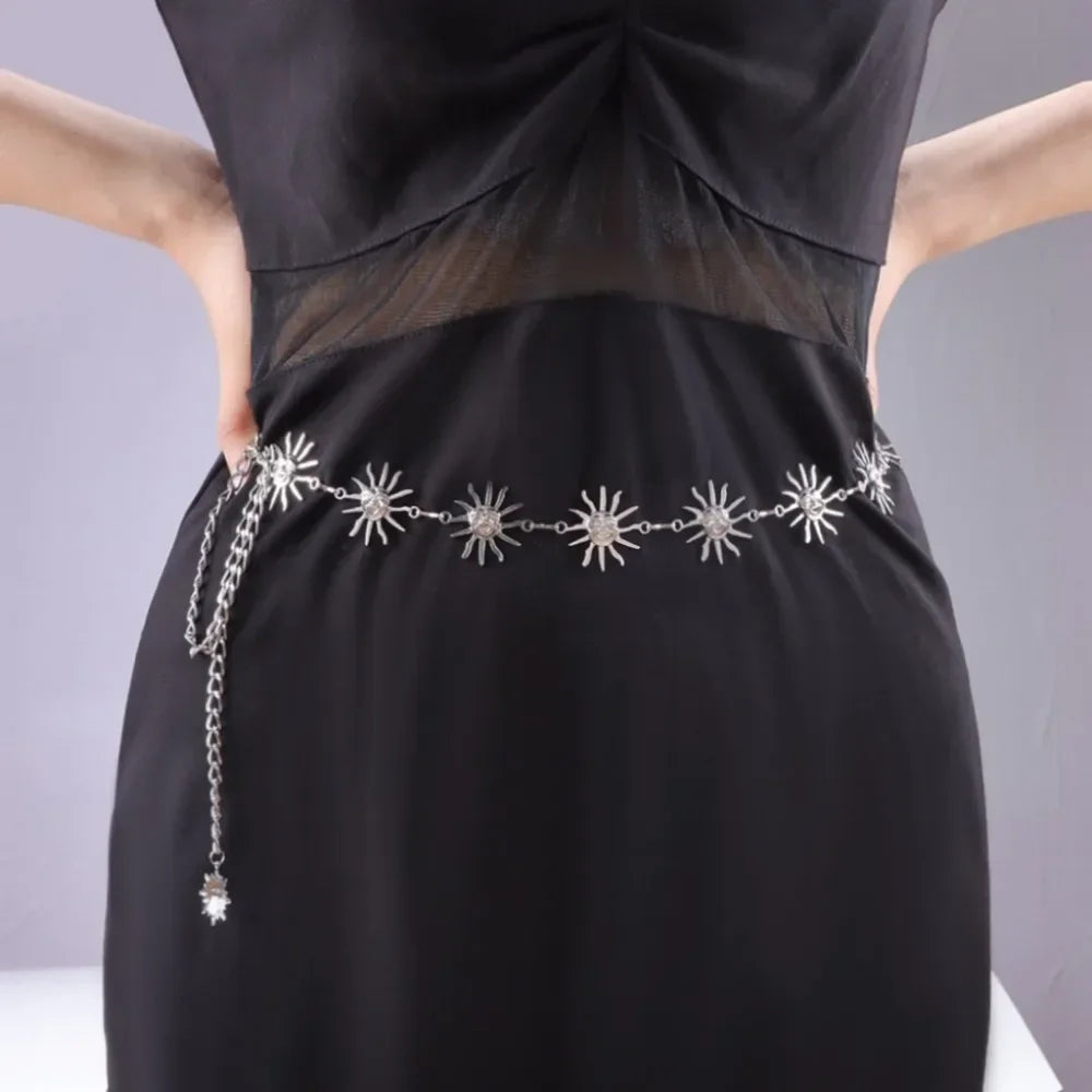 Metal Waist Chain Belt Punk Hip Hop Style — Gold | KIMLUD