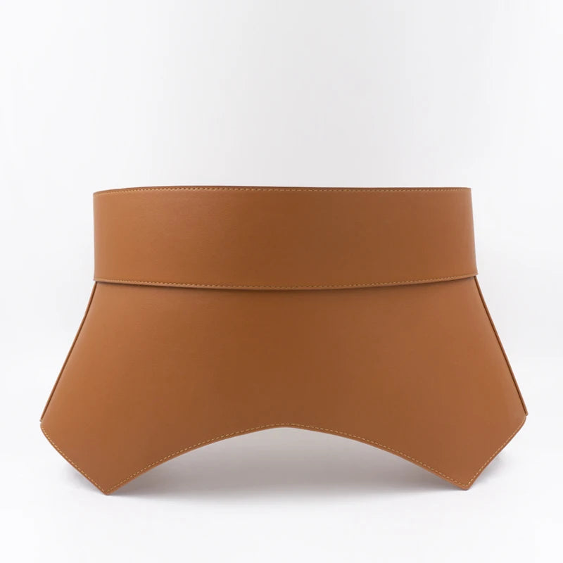 Belt – Geometrically Designed Waist Closure – Split Leather | KIMLUD