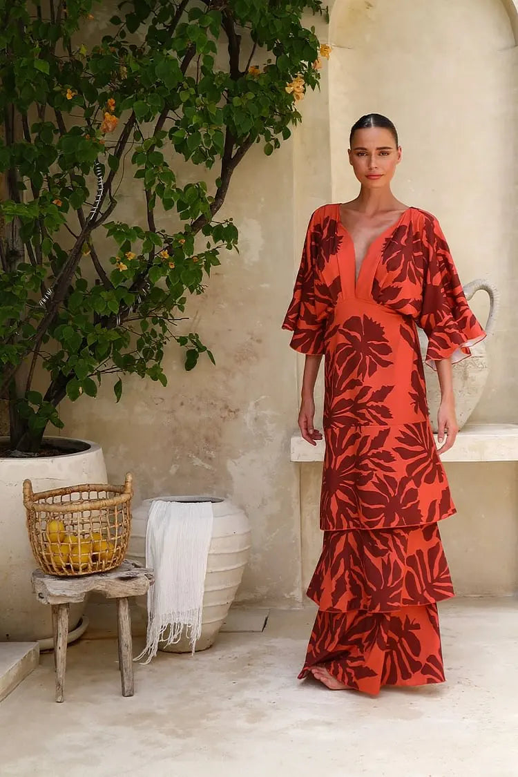 Dresses – Bandeau Blossom Print – Floor-Length Sundress | KIMLUD
