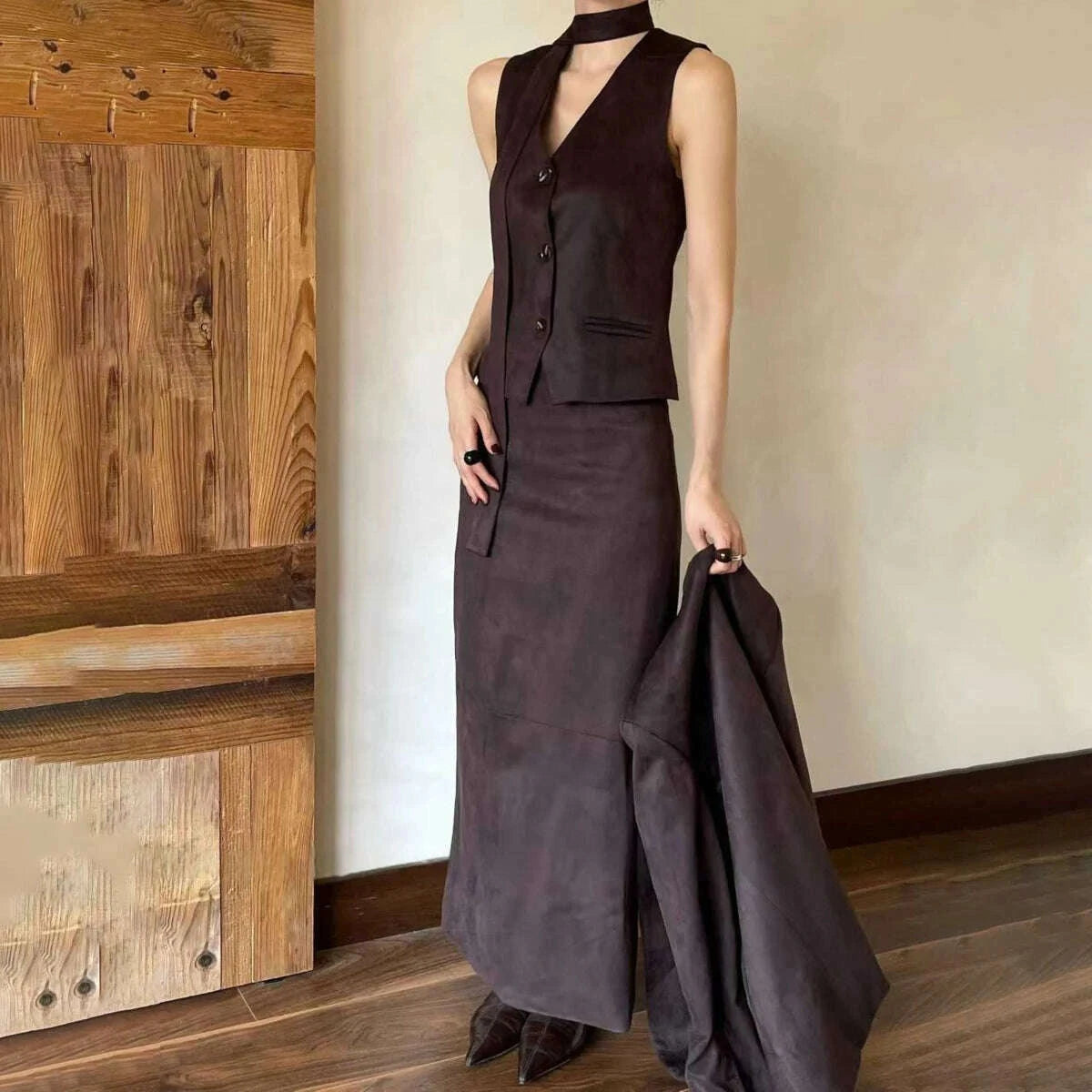 kwtx-2025-womens-3-pcs-suit-set-spring-fall-v-neck-blazer-single-breasted-vest-ribbon-tie-skirt-solid-color-elegant-retrokimlud-womens-fashion-34628586