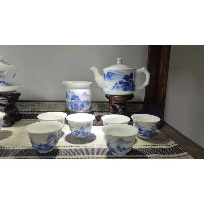 Bone China Tableware Set 60-Piece Hand-Painted Gold — White | KIMLUD