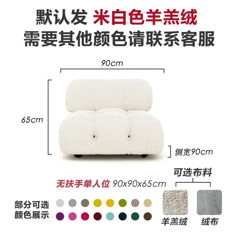 Nordic Modern Sectional Sofa Recliner With Ultra Plush Cushions And Minimalist Silhouette — Cream Ivory | KIMLUD