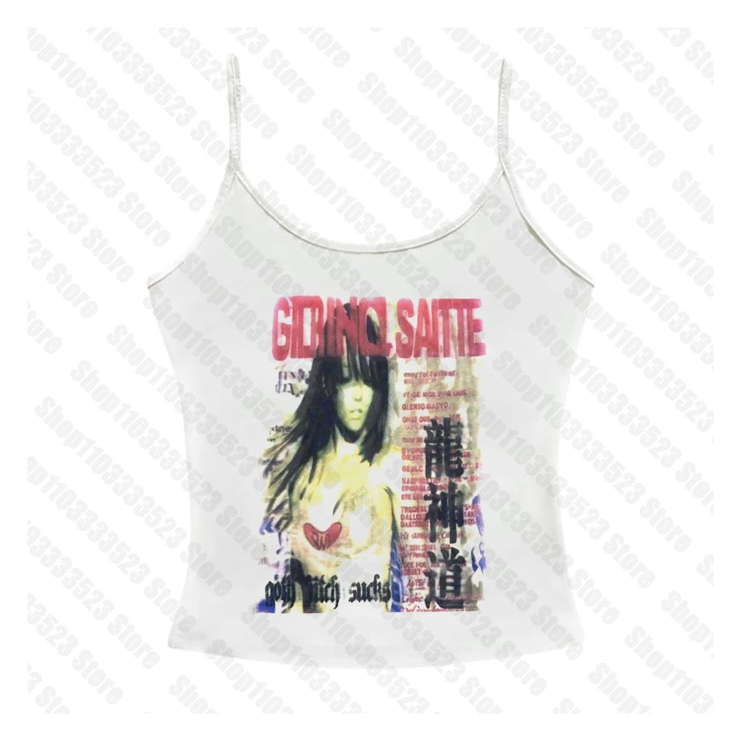T-Shirt – Graphic Y2K Style – Polyester | KIMLUD
