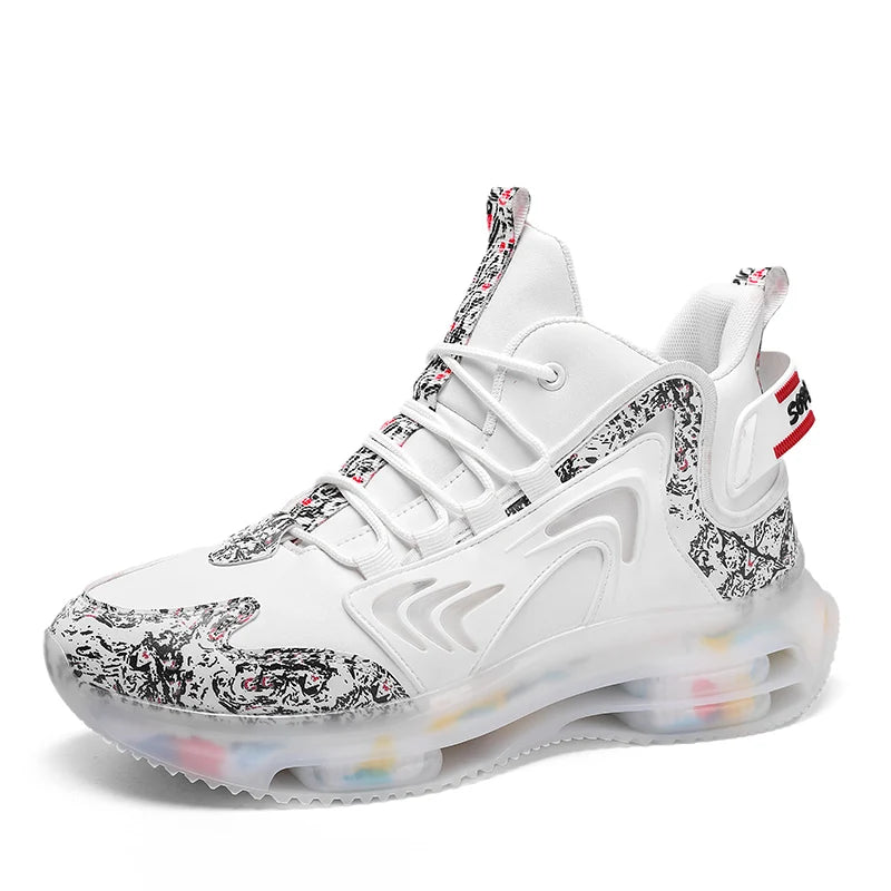 Mesh Breathable Sneakers Cushioned EVA — White | KIMLUD