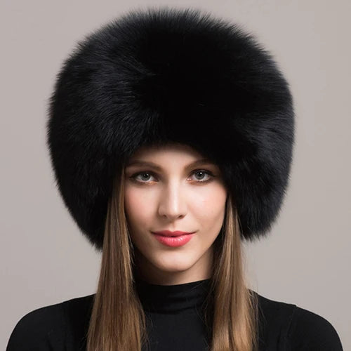 Fox Fur Hat – Real Fox Fur – Winter Warm Cap For Women | KIMLUD
