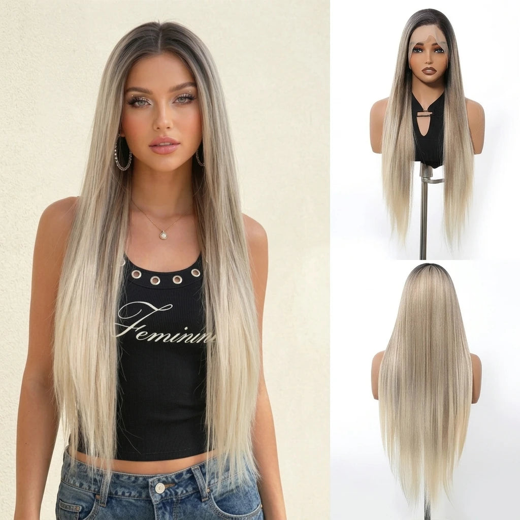 Lace Front Wig – HD Lace Front – High Temperature Fiber – Ash Pink | KIMLUD