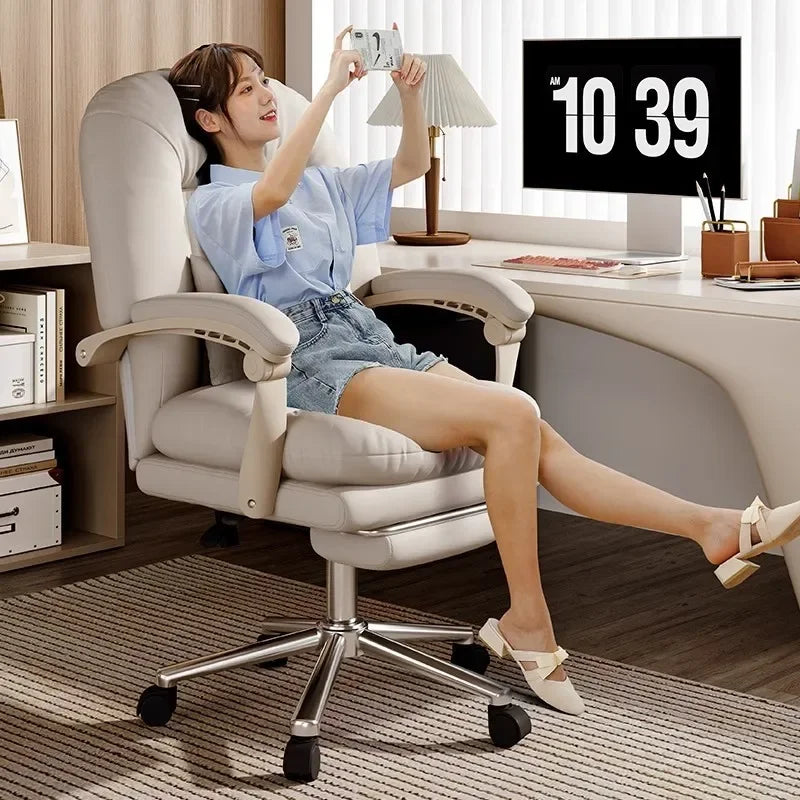 A Contemporary Comfort Synthetic Leather Boss Chair Reclining Office Chair With Sofa Design Business and Home Use