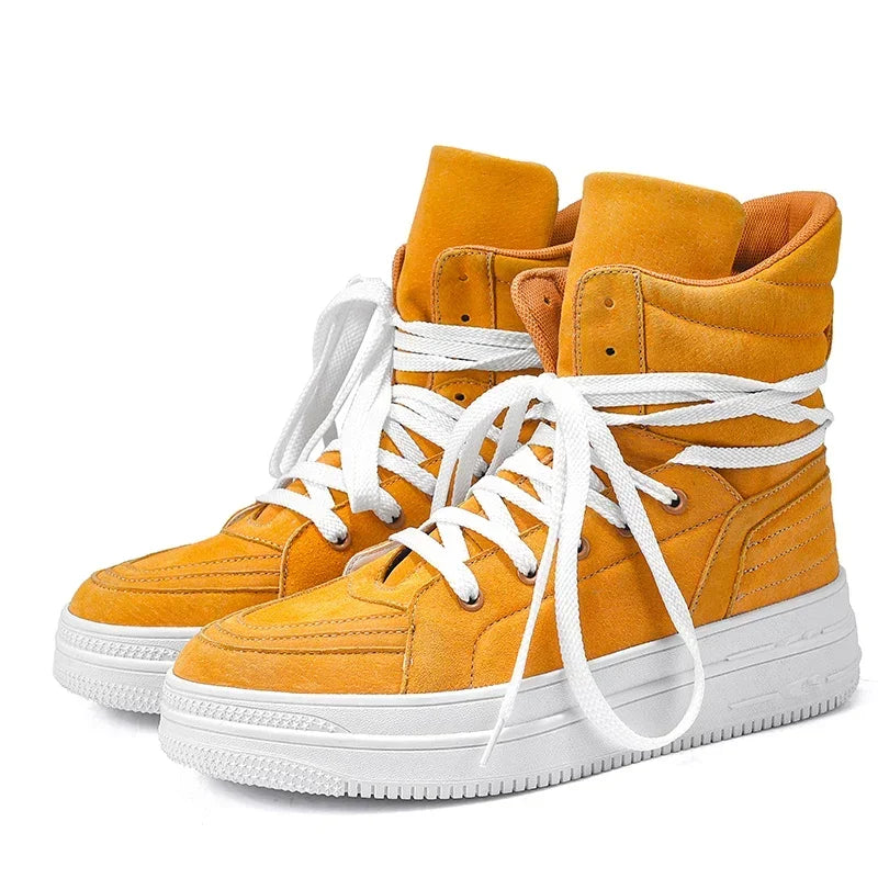 Men's High-Top Shoes – Height Increasing – Denim Boots | KIMLUD