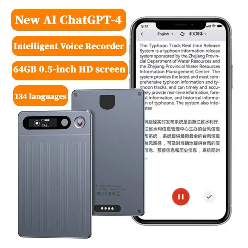 KIMLUD, New 64G AI Voice Recorder APP Control Audio Recorder Transcribe & Summarization with ChatGPT Audio Dictaphone for Meetings/Calls, KIMLUD Womens Clothes