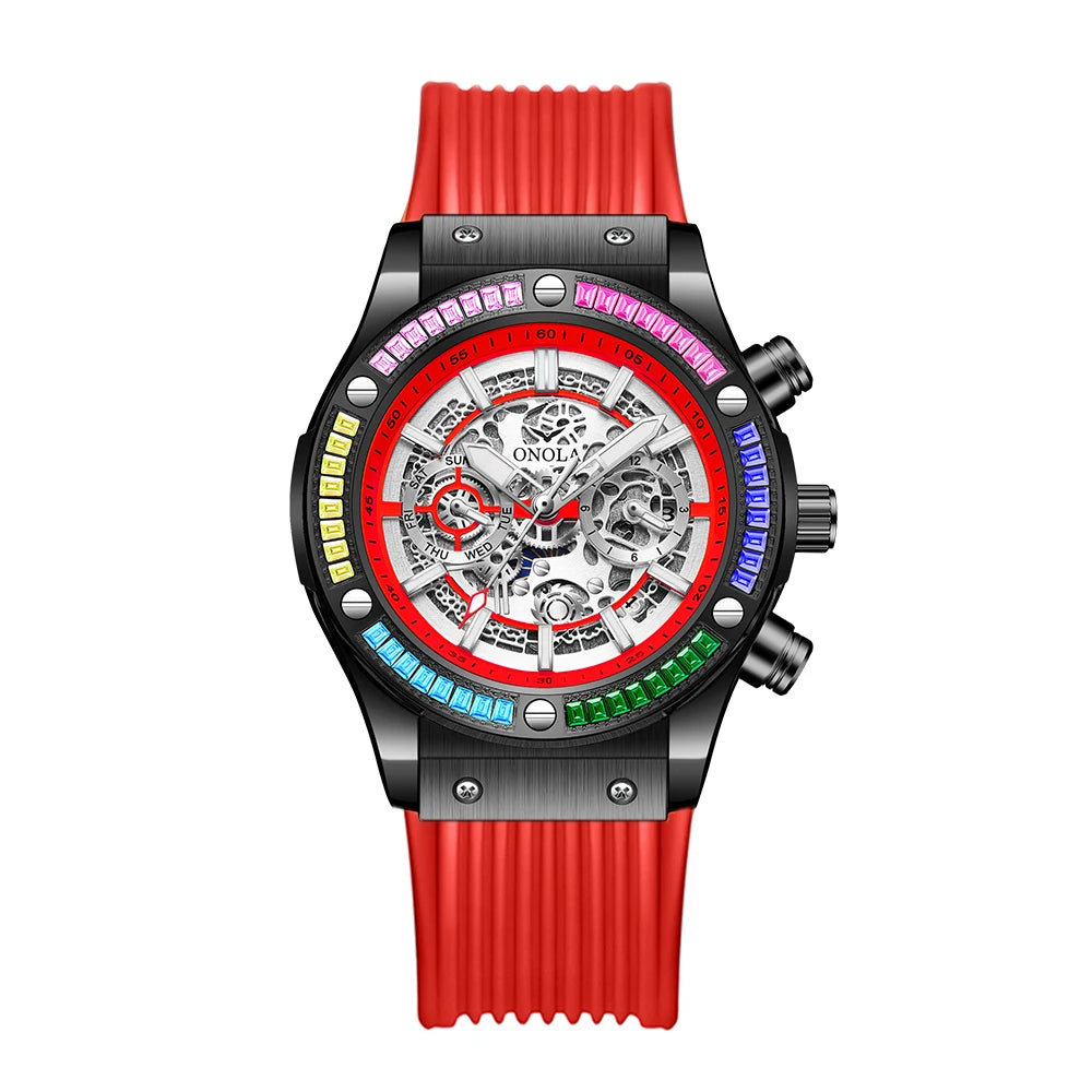 2025 Classic Luxury Watch for Menes  Multifunction Sports Waterproof Luminous Casual Clock ONOLA Men Mechanic Watches