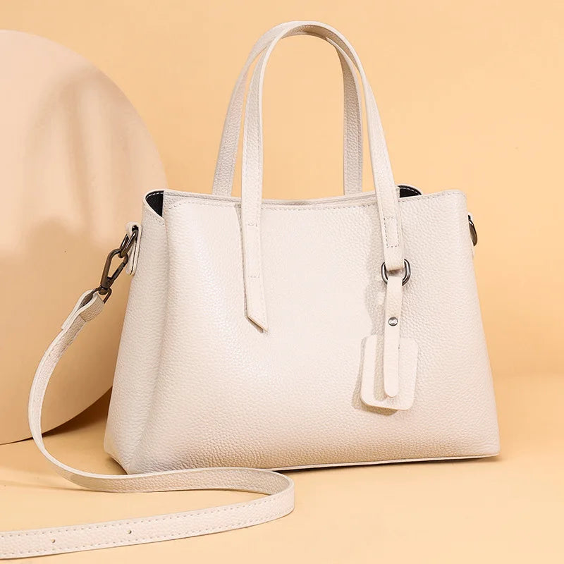 First Layer Cowhide Women's Shoulder Bag Commuter Handbag Armpit Crossbody Bag Genuine Leather Small Square Bag luxury