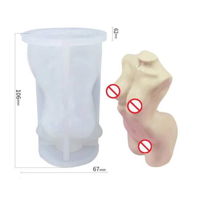 KIMLUD, Large Silicone Human Body Candle Mold Beauty Portrait Sexy Gypsum Resin Drop Glue Soap Chocolate Mould Soft Easy Demoulding, KIMLUD Womens Clothes