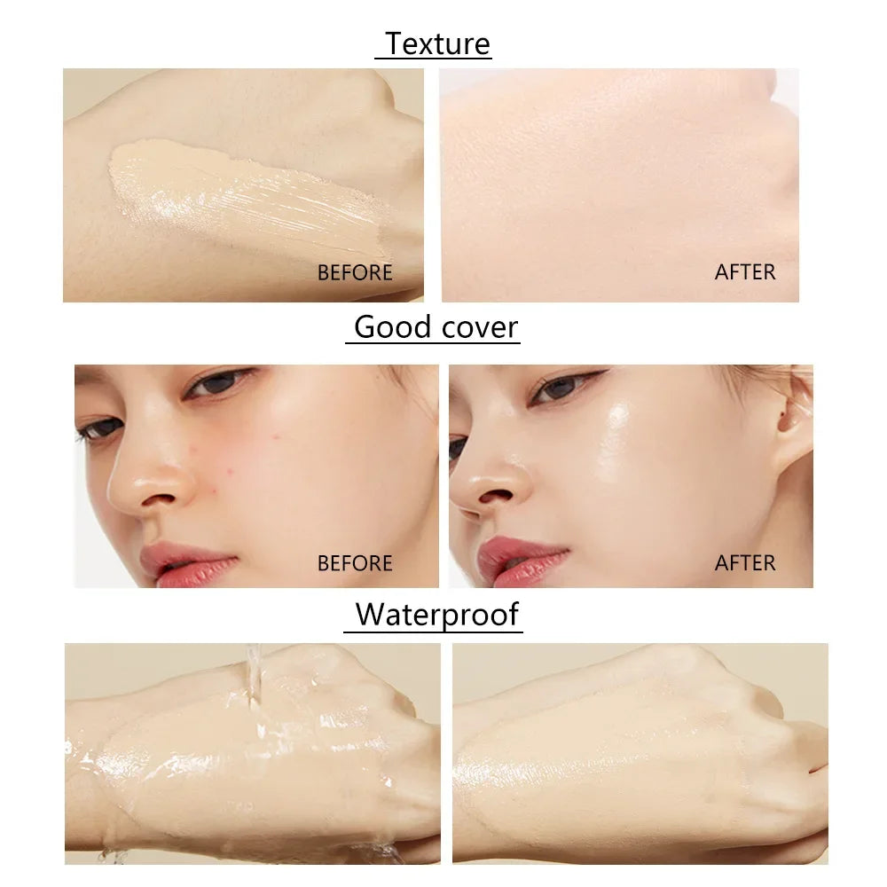 Liquid Foundation High Coverage Long-Wear — Ivory | KIMLUD
