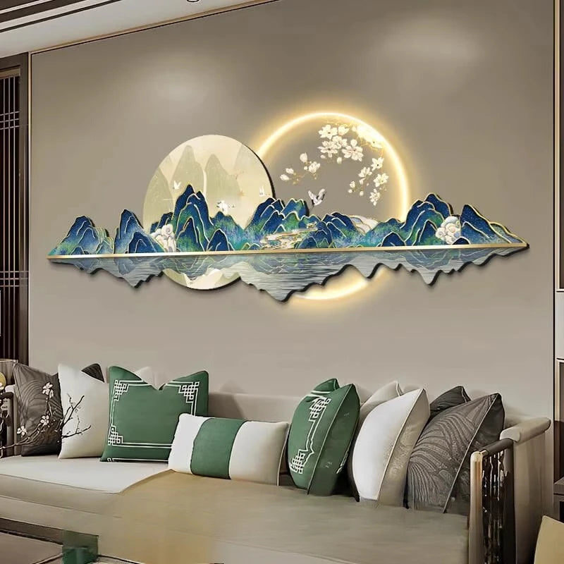 Chinese Style Led Clock Wall Luxury High Quality Romantic Creative Fashion Clock Wall Living Room Reloj De Pared Decoration