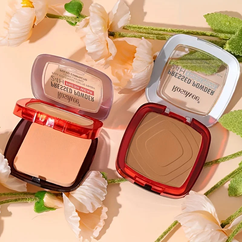 Matte Full Coverage Pressed Powder Foundation With Built-In Puff For 24-Hour Fresh Wear — Beige Nude | KIMLUD