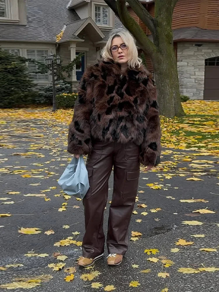 Fur Coat - Oversized - Synthetic Fiber | KIMLUD