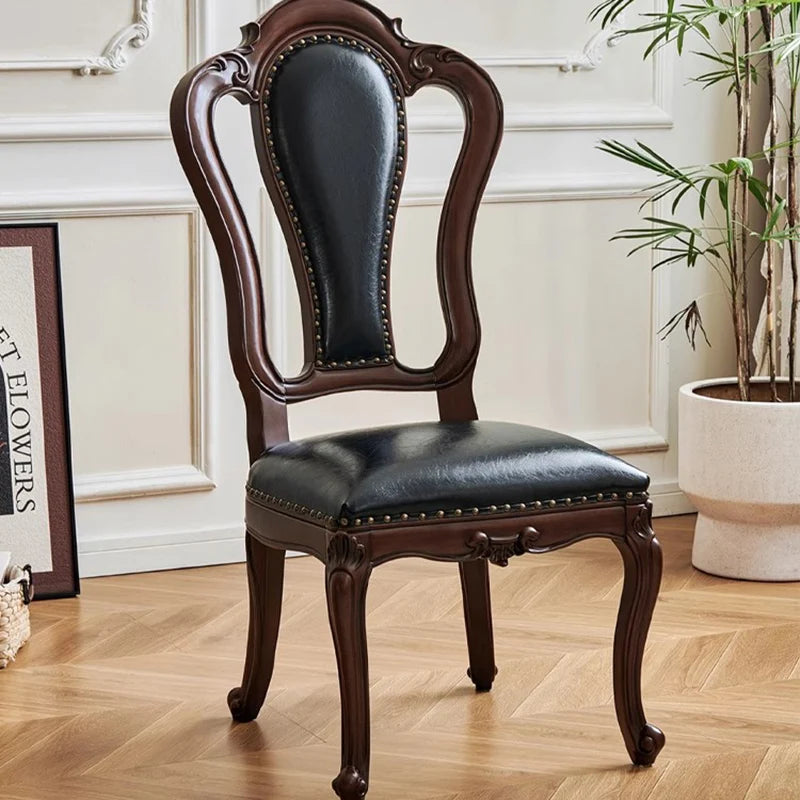 Leather Modern Dining Chairs Wooden Nordic Designer Clear Dining Chairs Living Room Makeup Sillas Para Comedor Home Furniture