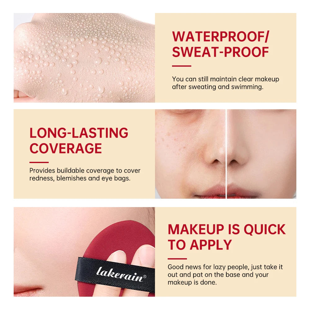 Cushion Foundation Sunscreen Full Coverage — Ivory | KIMLUD