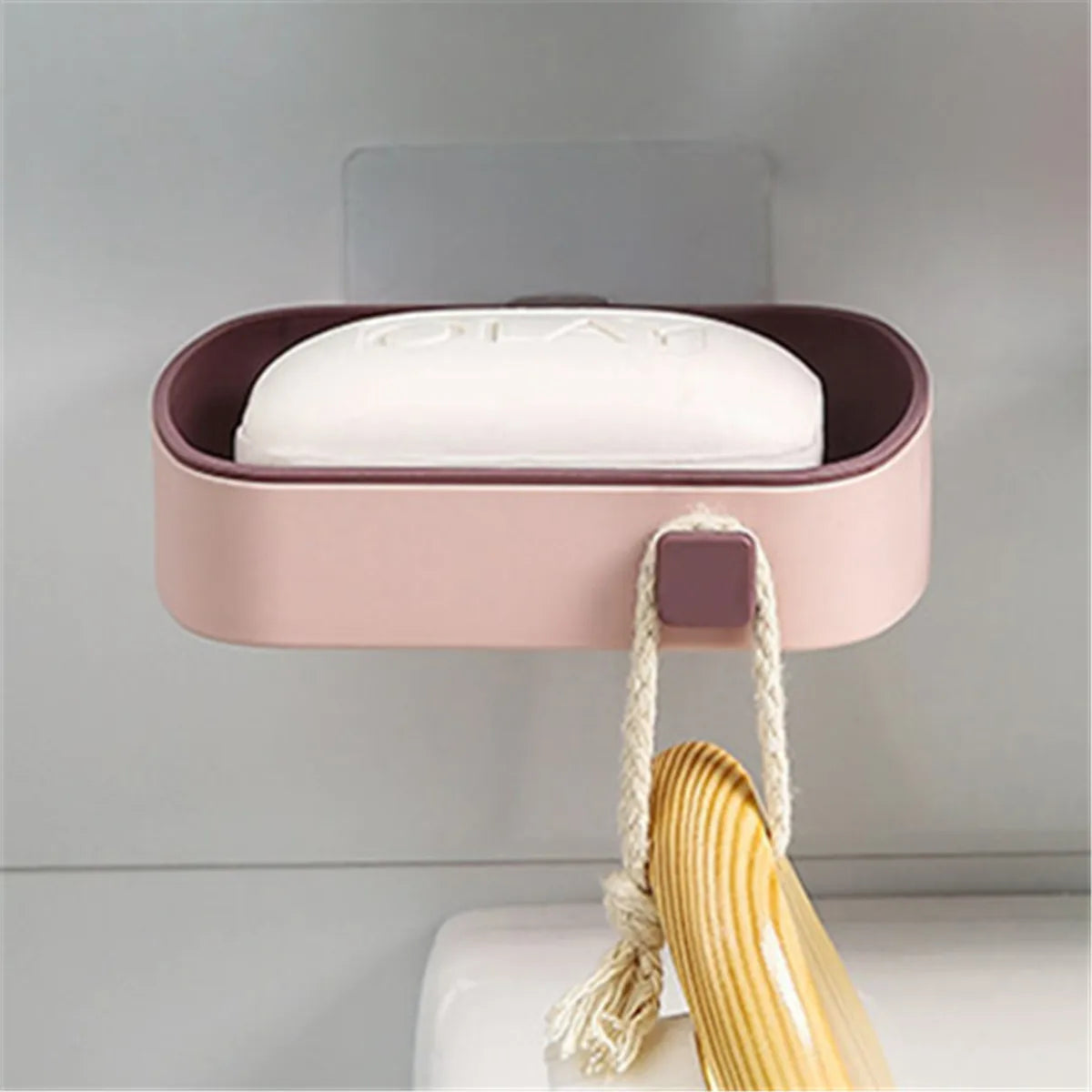 Leaf-Shaped Clear Plastic Soap Dish With Drain — Clear | KIMLUD