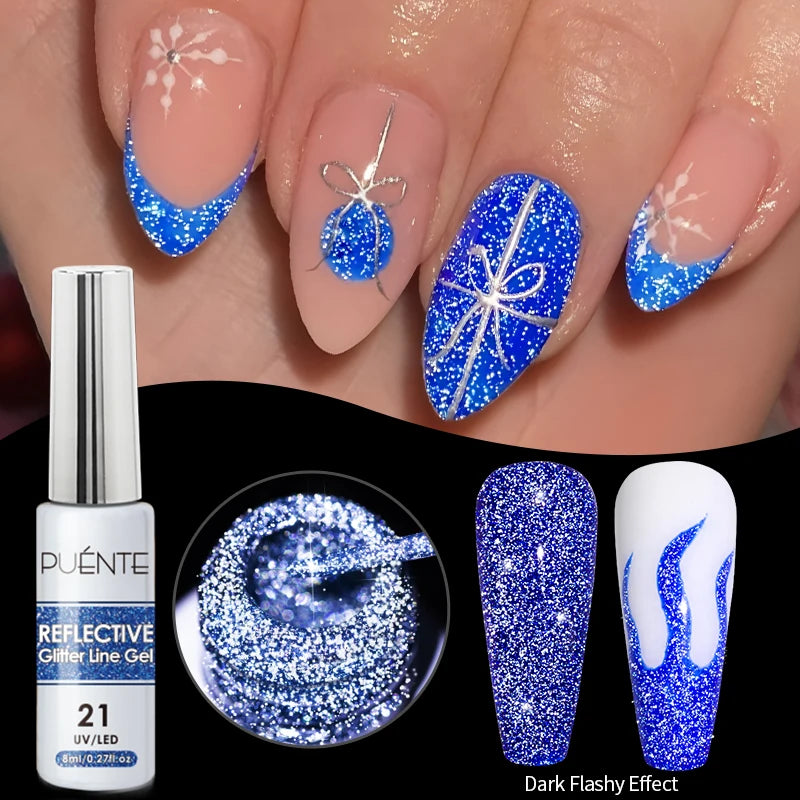 Reflective Glitter Gel Nail Polish Multidimensional Holographic Sparkle, UV-Curable Finish — Pink Lilac | KIMLUD