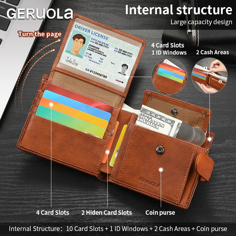 Wallet – RFID Protection – Genuine Leather – Compact | KIMLUD